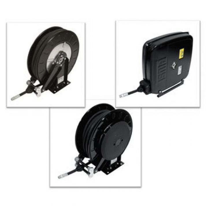 Oil and grease hose reels