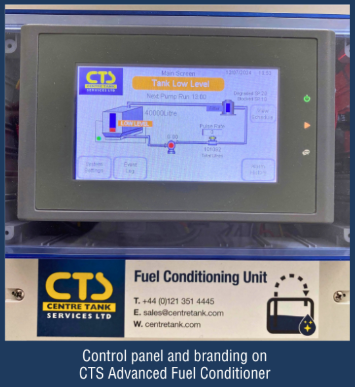 Control panel and branding on CTS Advanced Fuel Conditioner