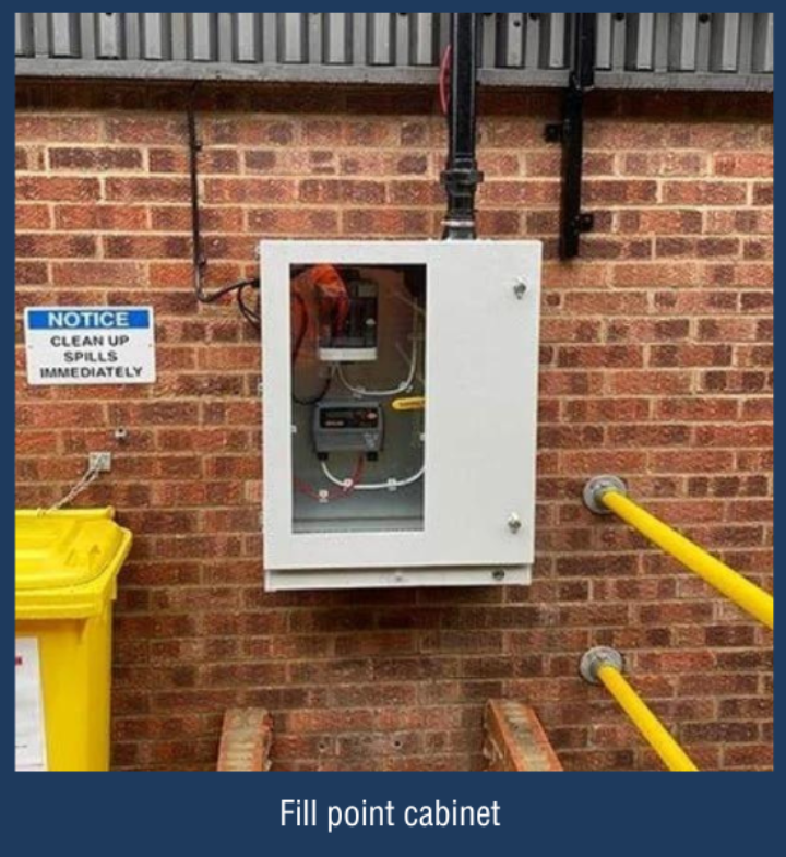 Fill point cabinet