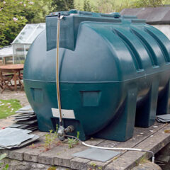 Heating oil tank security article