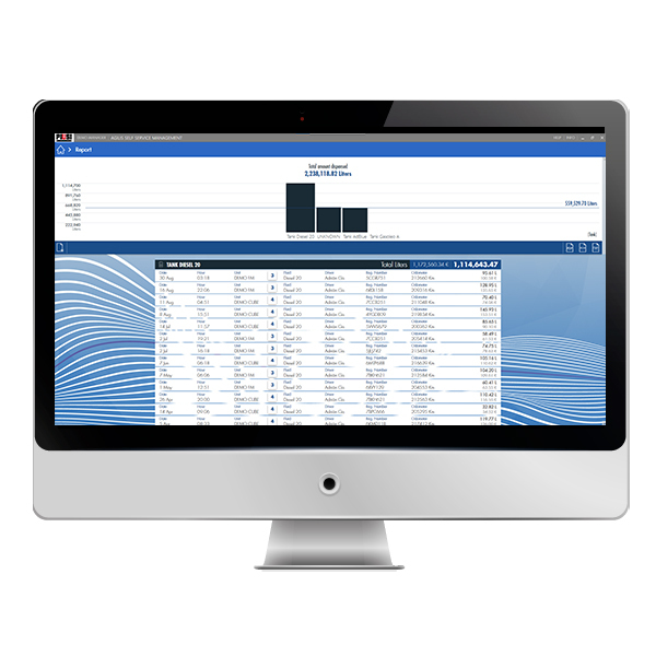 Piusi Self Service AGILIS Management Software
